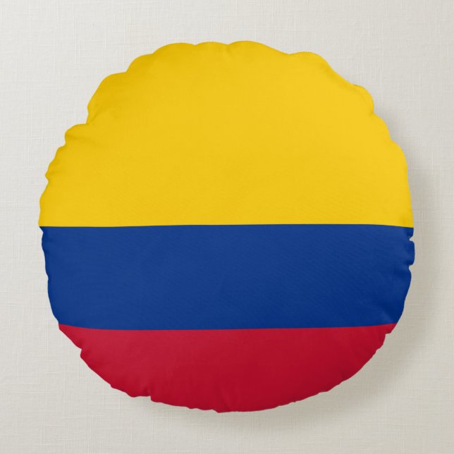 Colombia Flag Round Cushion (Front)