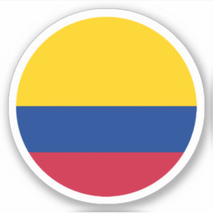 Colombia Flag Round Sticker