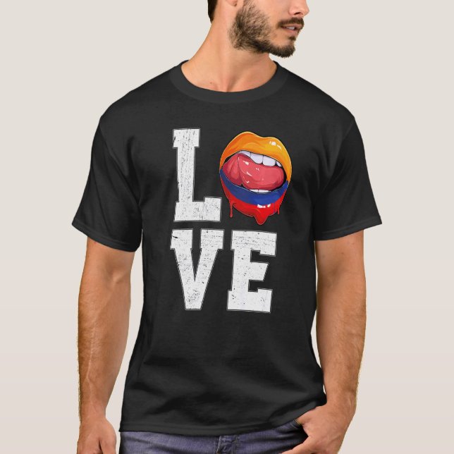 Colombia Flag Soccer Fan Love Colombian   T-Shirt (Front)