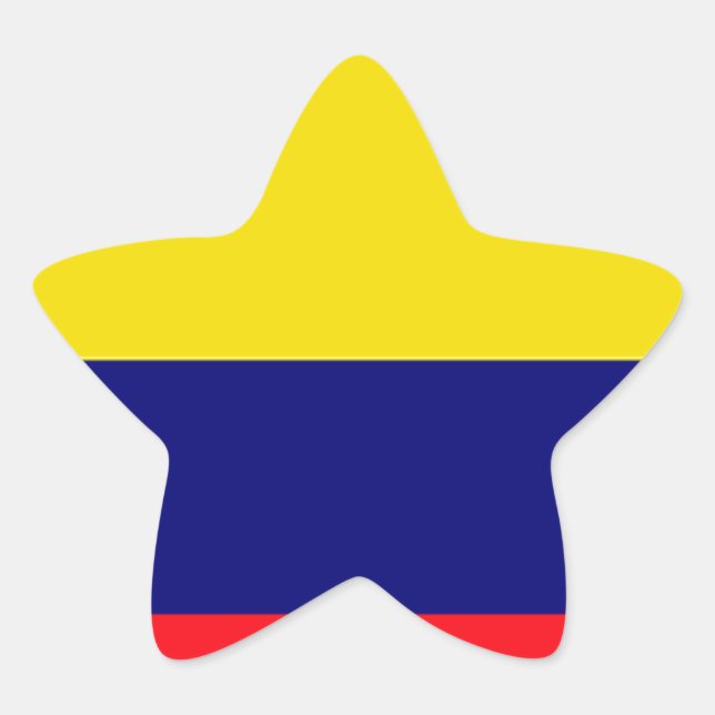 Colombia flag star sticker (Front)