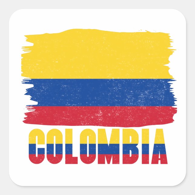Colombia Flag Sticker (Front)