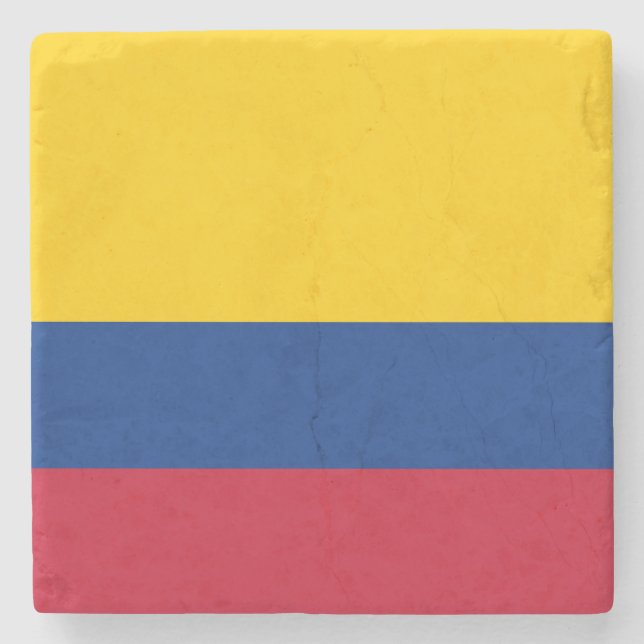 Colombia Flag Stone Coaster (Front)