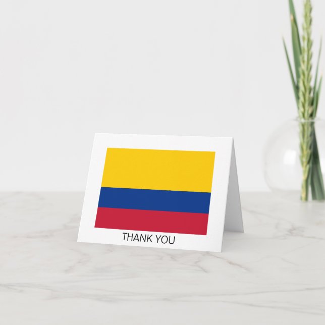 Colombia Flag Thank You Card (Front)