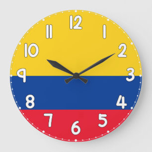 Colombia Flag Wall Clock – Patriotic Home Decor