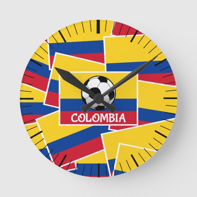 Colombia Football Round Clock (Front)