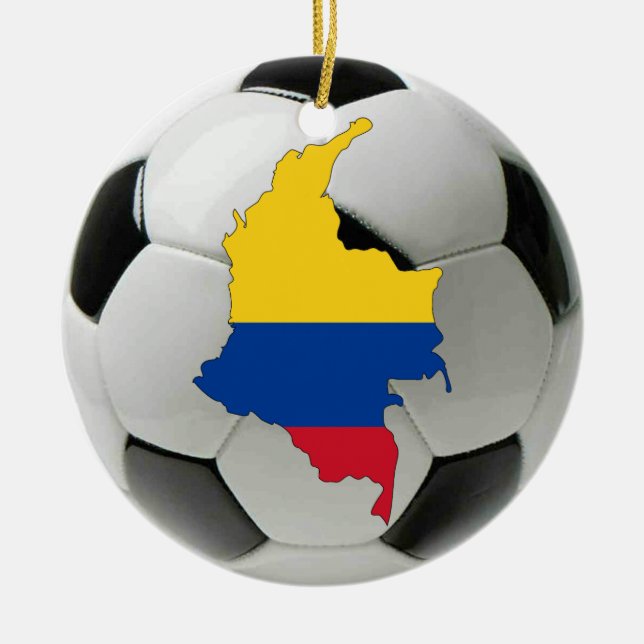 Colombia football soccer ornament (Front)