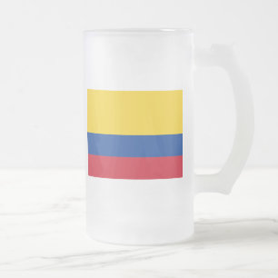 colombia frosted glass beer mug