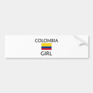COLOMBIA GIRL BUMPER STICKER