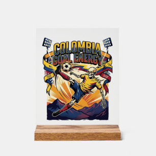 Colombia Goal Energy Skeleton Striker Nations Crea Acrylic Sign
