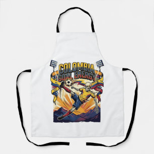 Colombia Goal Energy Skeleton Striker Nations Crea Apron