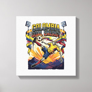 Colombia Goal Energy Skeleton Striker Nations Crea Canvas Print