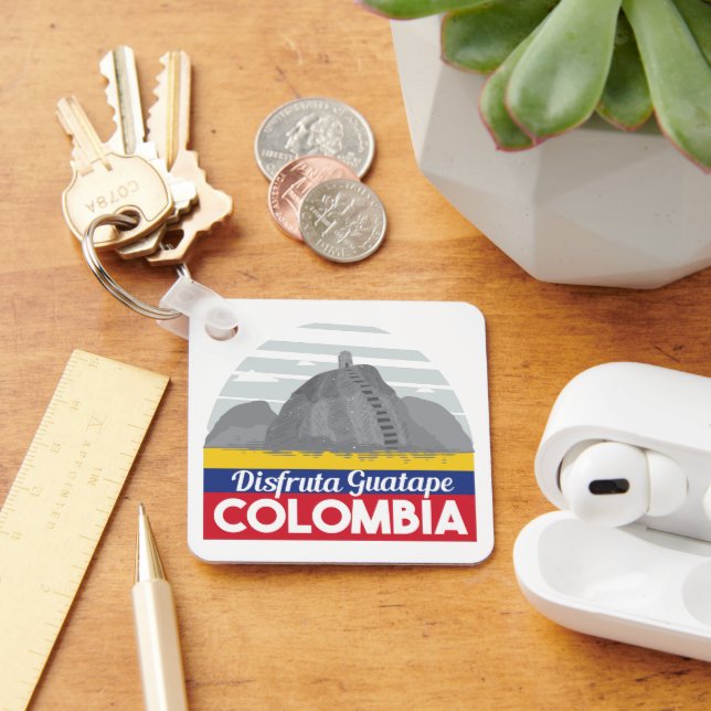 Colombia Guatape Vintage Travel Keychain (Desk)