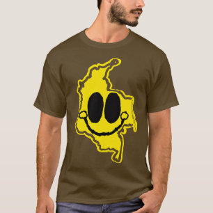 Colombia Happy toon Map Face with smile T-Shirt