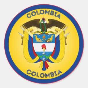 Colombia Heritage Emblem Classic Round Sticker