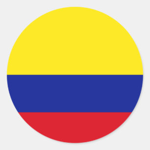 Colombia High quality Flag Classic Round Sticker