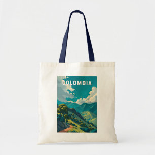 Colombia Illustration Travel Art Vintage Tote Bag