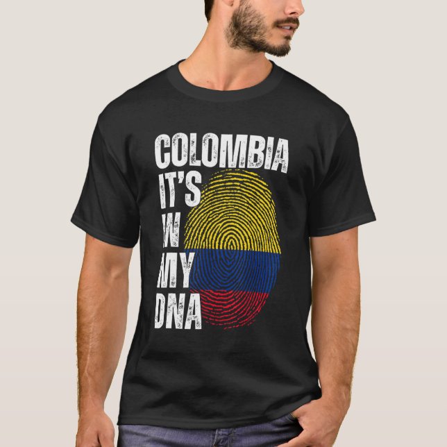 Colombia It's In My DNA Matching Colombian Men Wom T-Shirt (Front)