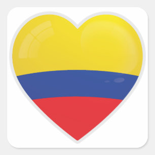 Colombia Love Icon Square Sticker