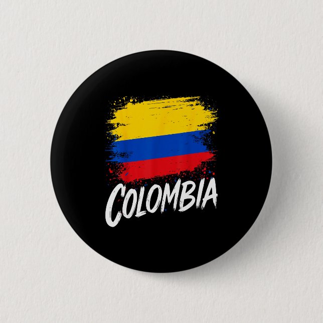 Colombia Lover Colombian Flag  6 Cm Round Badge (Front)