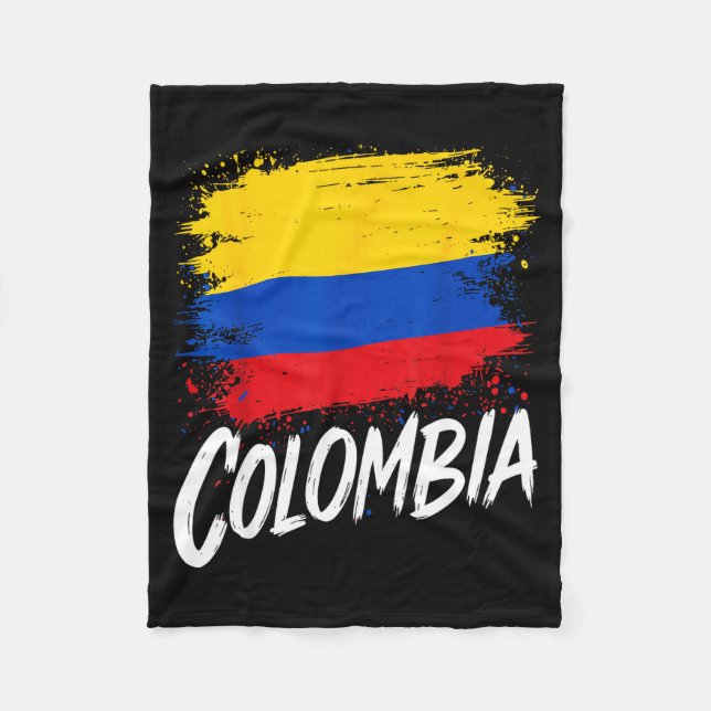 Colombia Lover Colombian Flag  Fleece Blanket (Front)