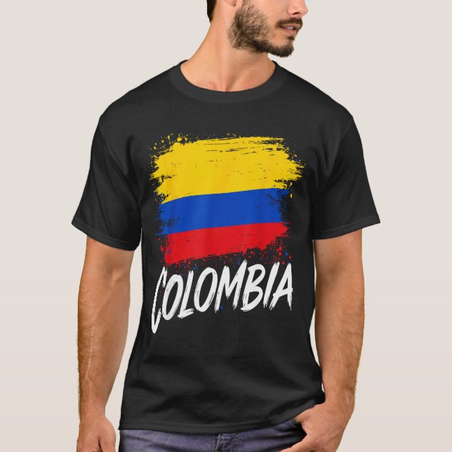 Colombia Lover Colombian Flag  T-Shirt (Front)