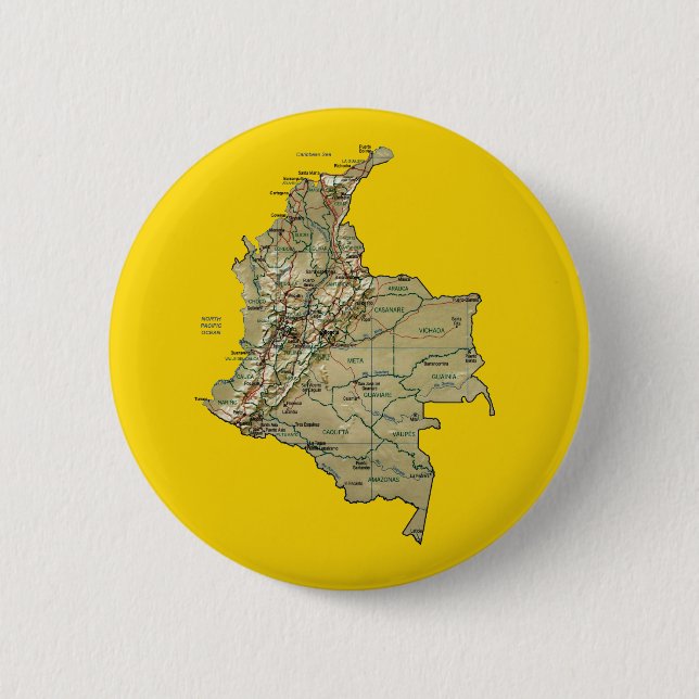 Colombia Map Button (Front)