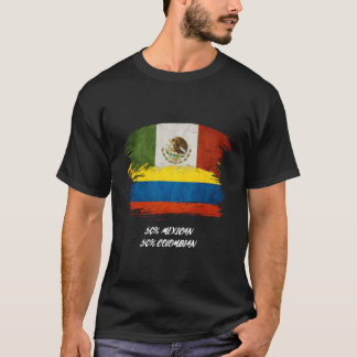 Colombia, Mexico, blend, mixed, flag, pride, shirt