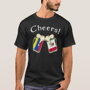 Colombia Mexico Flag Cheers Beer Grown Patriot Cou T-Shirt
