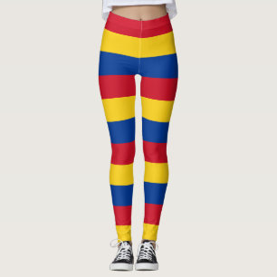 Colombia National Flag Colours  Leggings Striped