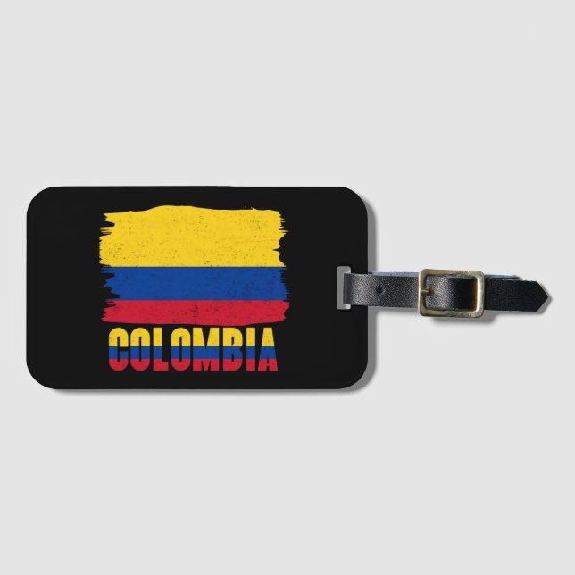 Colombia National Flag Travel Luggage Tag (Front Horizontal)