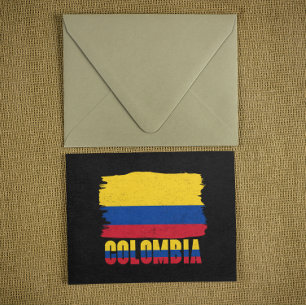 Colombia National Flag Travel Postcard