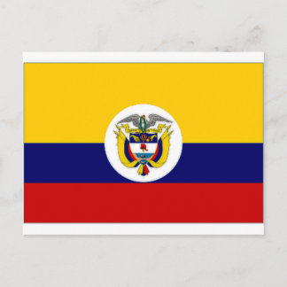 Colombia Naval Ensign Flag Postcard