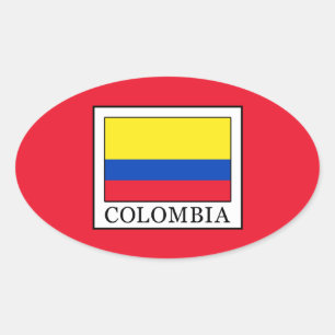 Colombia Oval Sticker