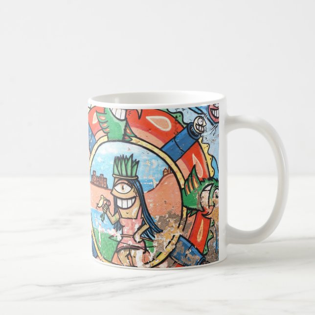 Colombia/Peru/Mexico Inca myan art mural Coffee Mug (Right)