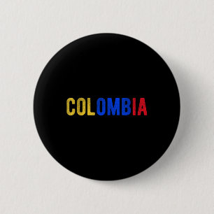 Colombia Pride Flag Colombian National Expat Patri 6 Cm Round Badge