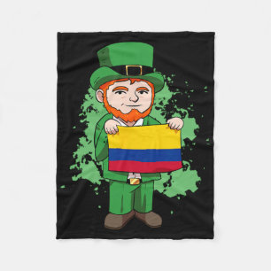 Colombia Proud Colombian Flag St. Patricks Day Lep Fleece Blanket