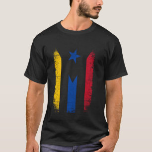 Colombia Puerto Rico Flag Retro Boricua Colombian T-Shirt