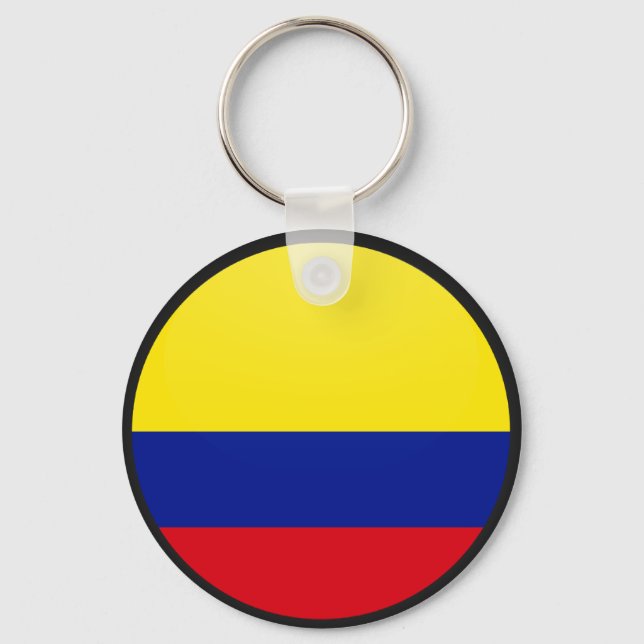 Colombia quality Flag Circle Key Ring (Front)