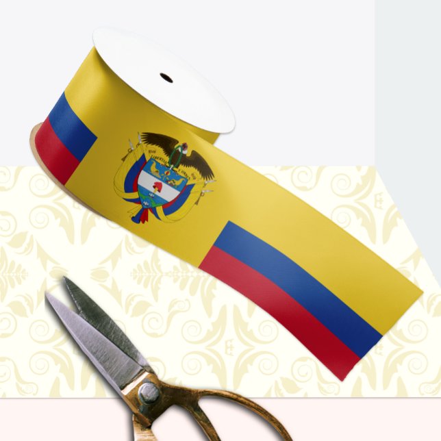 Colombia Ribbon, Emblem, patriotic, Colombian Flag Satin Ribbon (Creator Uploaded)