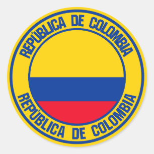 Colombia Round Emblem Classic Round Sticker
