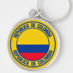 Colombia Round Emblem Key Ring