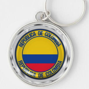 Colombia Round Emblem Key Ring