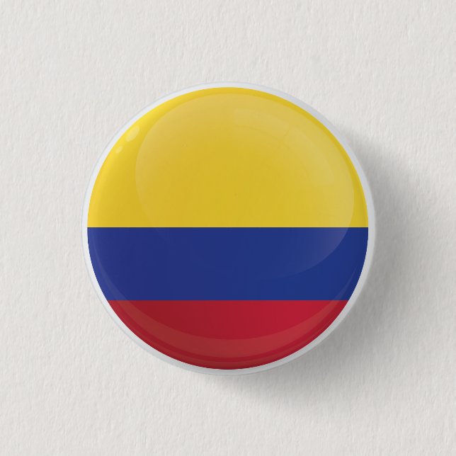 Colombia  Round Icon Flag 3 Cm Round Badge (Front)