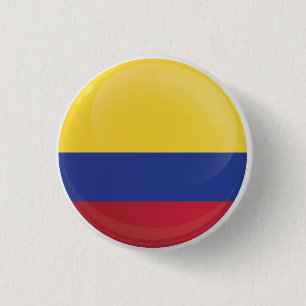 Colombia  Round Icon Flag 3 Cm Round Badge