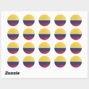 Colombia  Round Icon Flag Classic Round Sticker