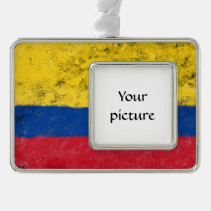 Colombia Silver Plated Framed Ornament