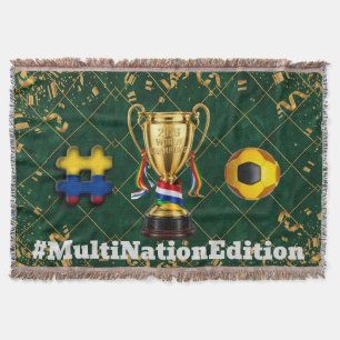 Colombia Soccer 2026 Global Games Tricolor Blank Throw Blanket