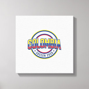 Colombia Soccer 2026 Soccer Bold Country Typograph Canvas Print