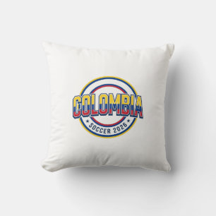 Colombia Soccer 2026 Soccer Bold Country Typograph Cushion