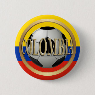 Colombia Soccer Ball 6 Cm Round Badge